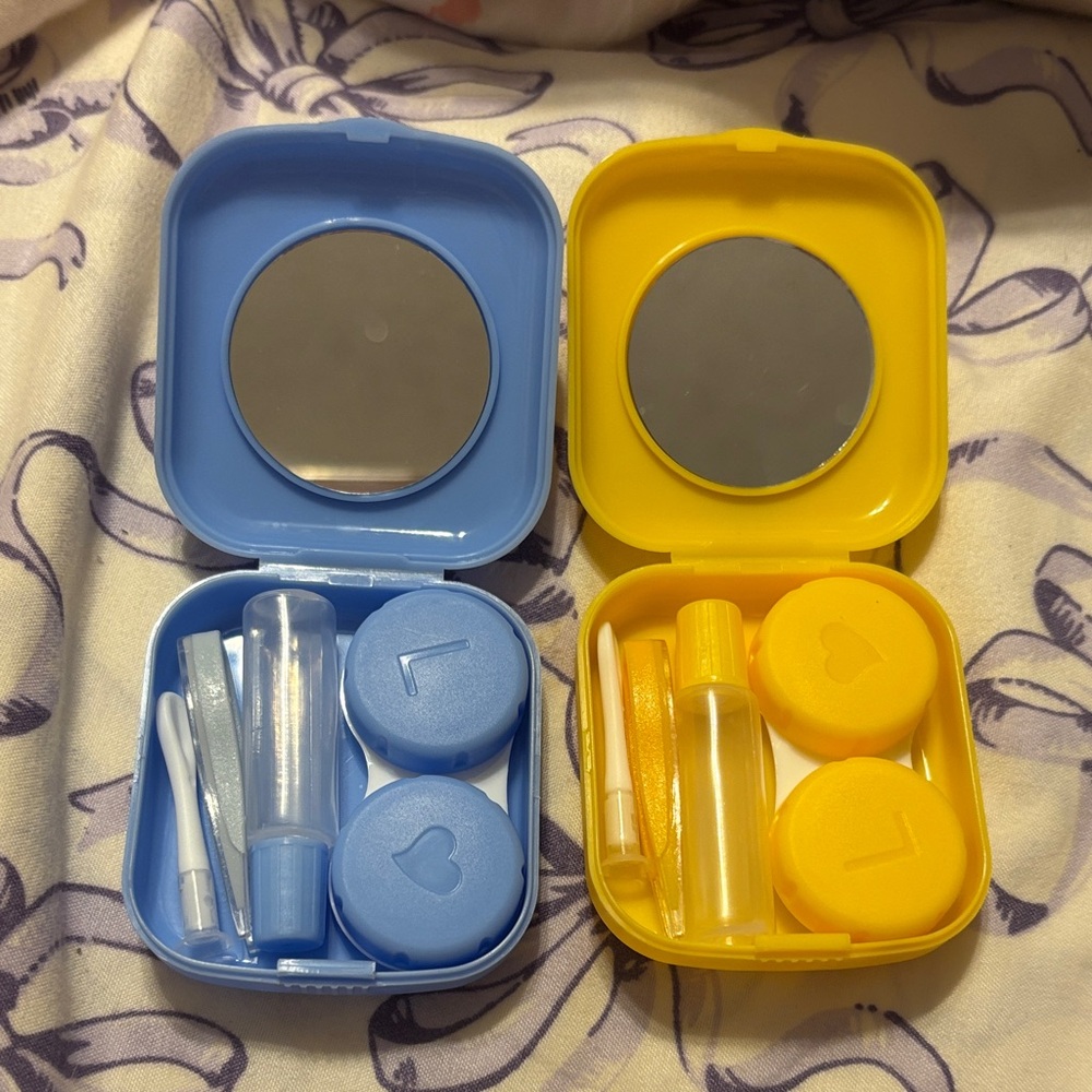 Colorful Contact Lens Travel Kit with Mirror